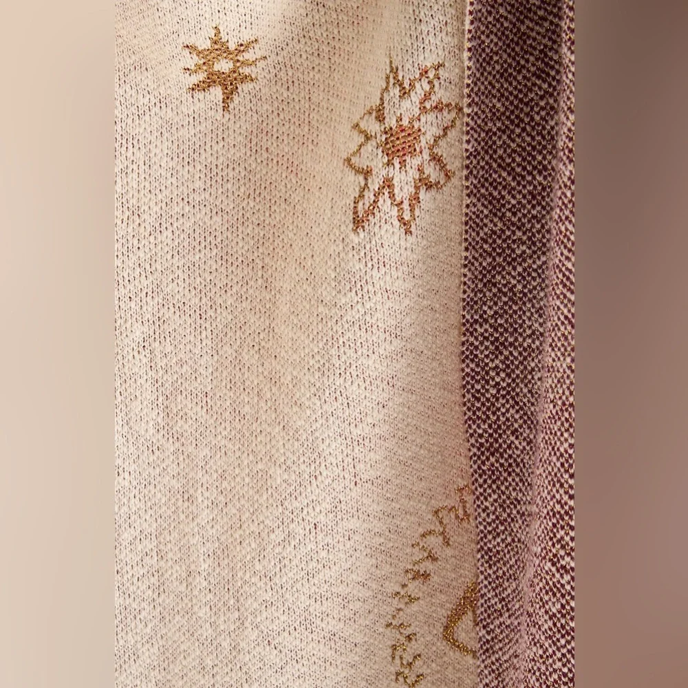 Anthropologie FORTUNE COTTON KNIT THROW BLANKET Style No. 4541676600008